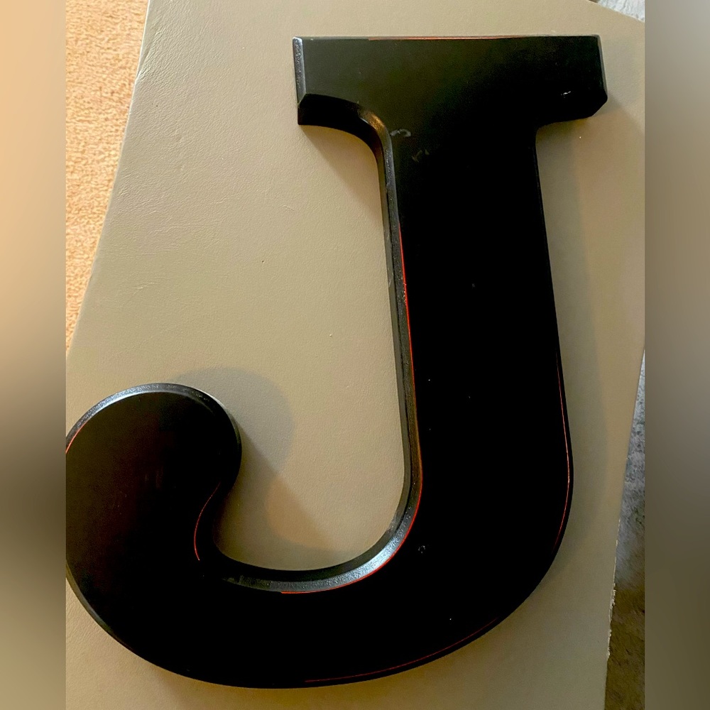 Wooden letter J